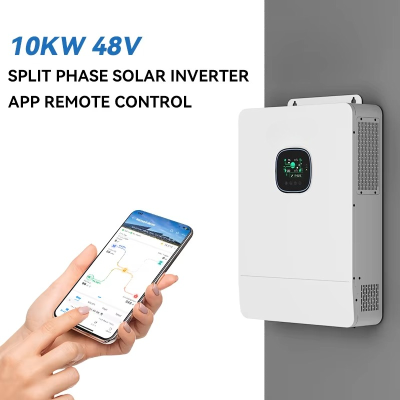 Split Phase Inverter 10Kw 110V 220V - 110V 220V ハイブリッドオフグリッドソーラーインバーター 48V バッテリー SPI