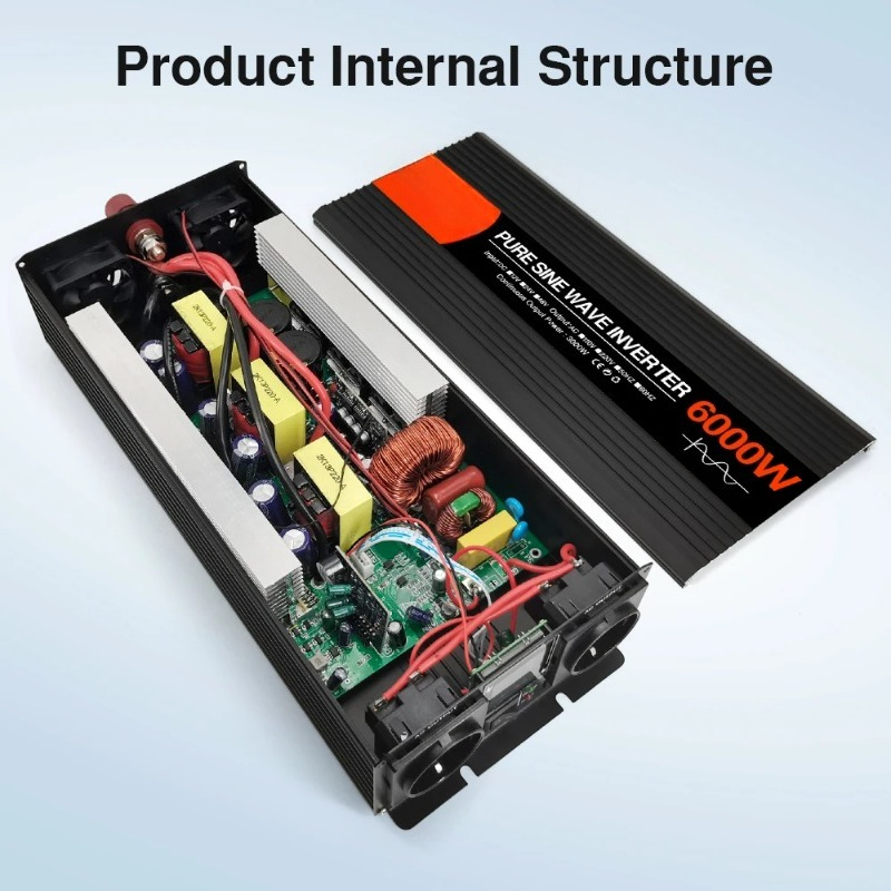 Pure Sine Wave Inverter 5000W 48V 220V - 純正弦波ソーラーインバーターDC 12V 24V 48VからAC 220V 50Hz