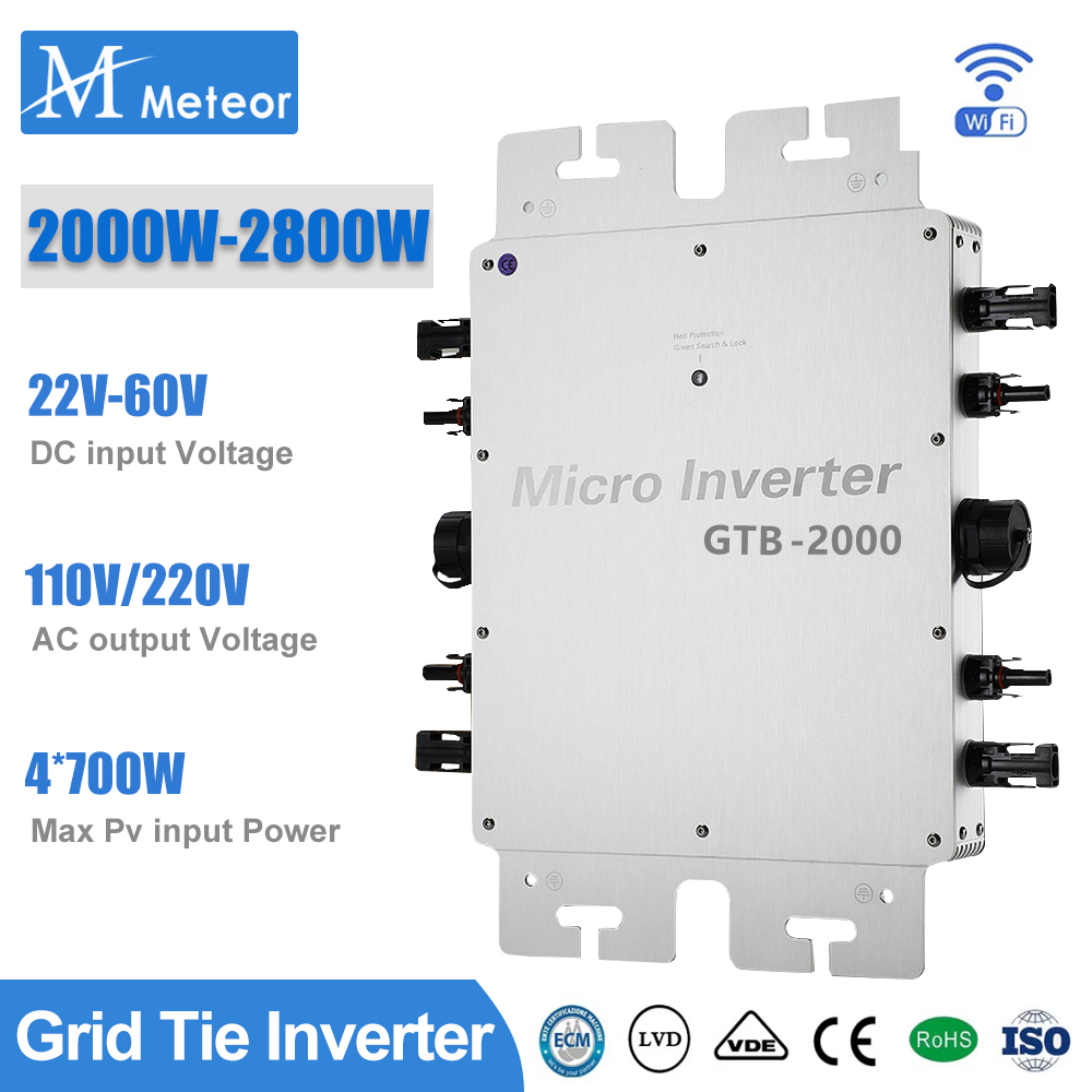 Grid Tie Inverter Limiter 2000W - 防水ip65マイクロインバーター,太陽光発電システム,キャンピングカー,2000w,2400w,2800w,110v,220v,230v,v