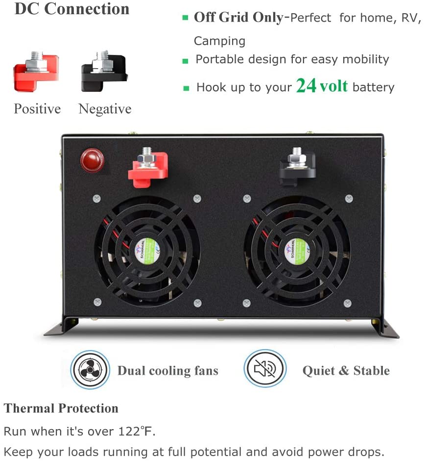 Pure Sine Wave Inverter 5000W 48V 220V - オフグリッド純粋正弦波ソーラーインバーター 24V から 220V 5000W 電源供給