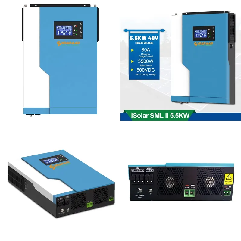 Hybrid Solar Inverter 5.5Kw Mppt 48V - ソーラーコントローラー 3.5KW 5.5KW ハイブリッドソーラーインバーター 24V 48V