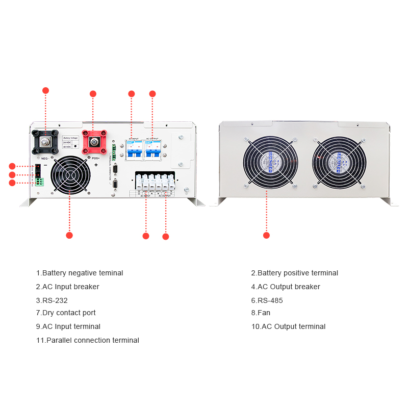 110V/220V 48V ソーラーコンバーター 分相インバ - Split Phase Inverter 10Kw 110V 220V のレビューと価格