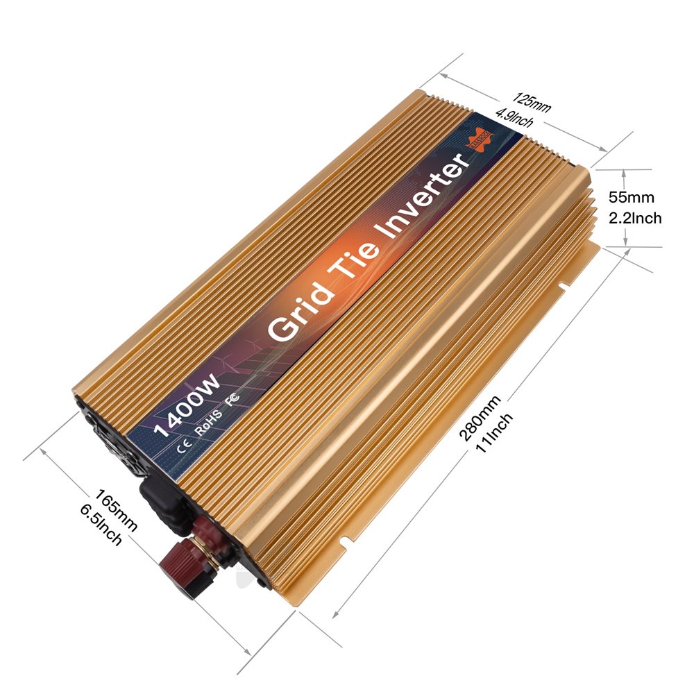 1000-1400W グリッドタイマイクロソーラーインバータ - Micro Inverter 1400W Solar Grid Tie のレビューと価格