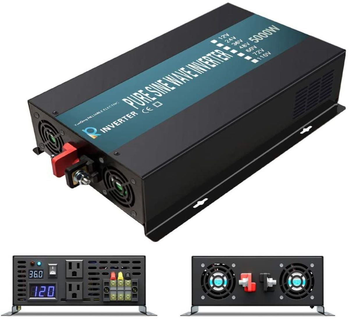 オフグリッド純粋正弦波ソーラーパワーインバーター 5000W - Pure Sine Wave Inverter 5000W 48V 220V のレビューと価格