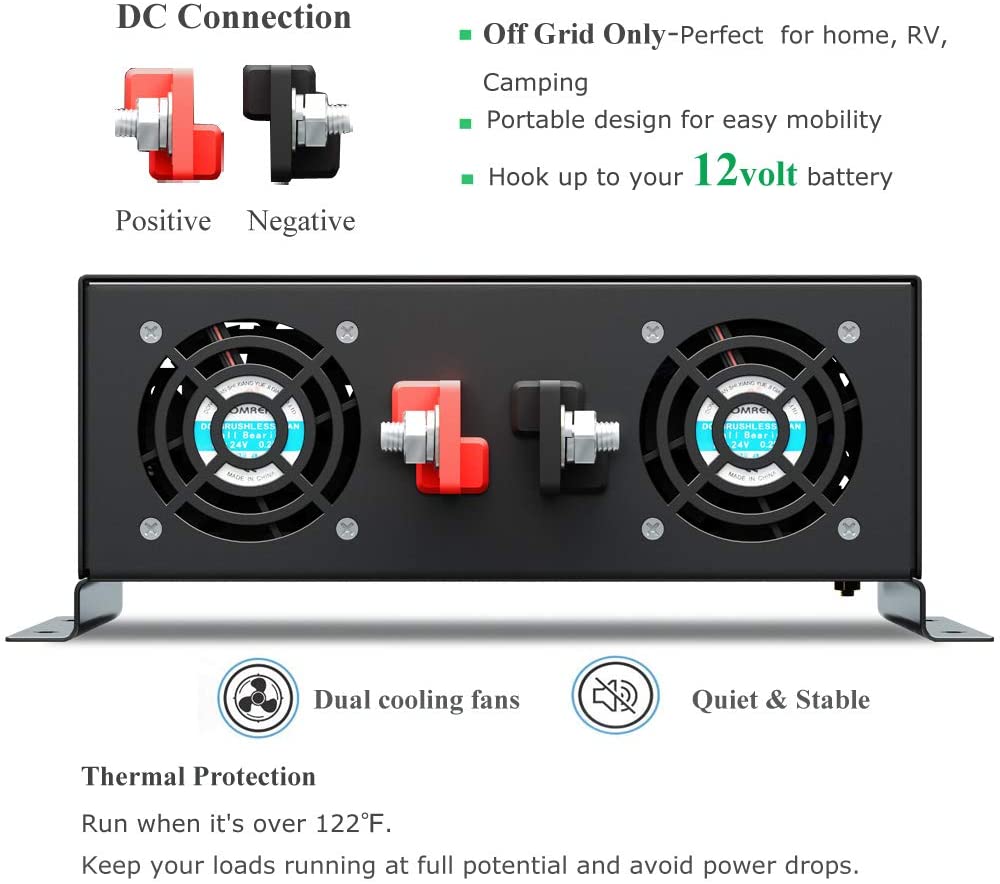 オフグリッド純粋正弦波ソーラーパワーインバーター 5000W - Pure Sine Wave Inverter 5000W 48V 220V のレビューと価格