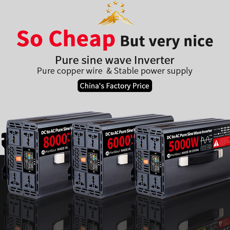ポータブル純正弦波オフグリッドインバーター 5000W 60 - Pure Sine Wave Inverter 5000W 48V 220V のレビューと価格
