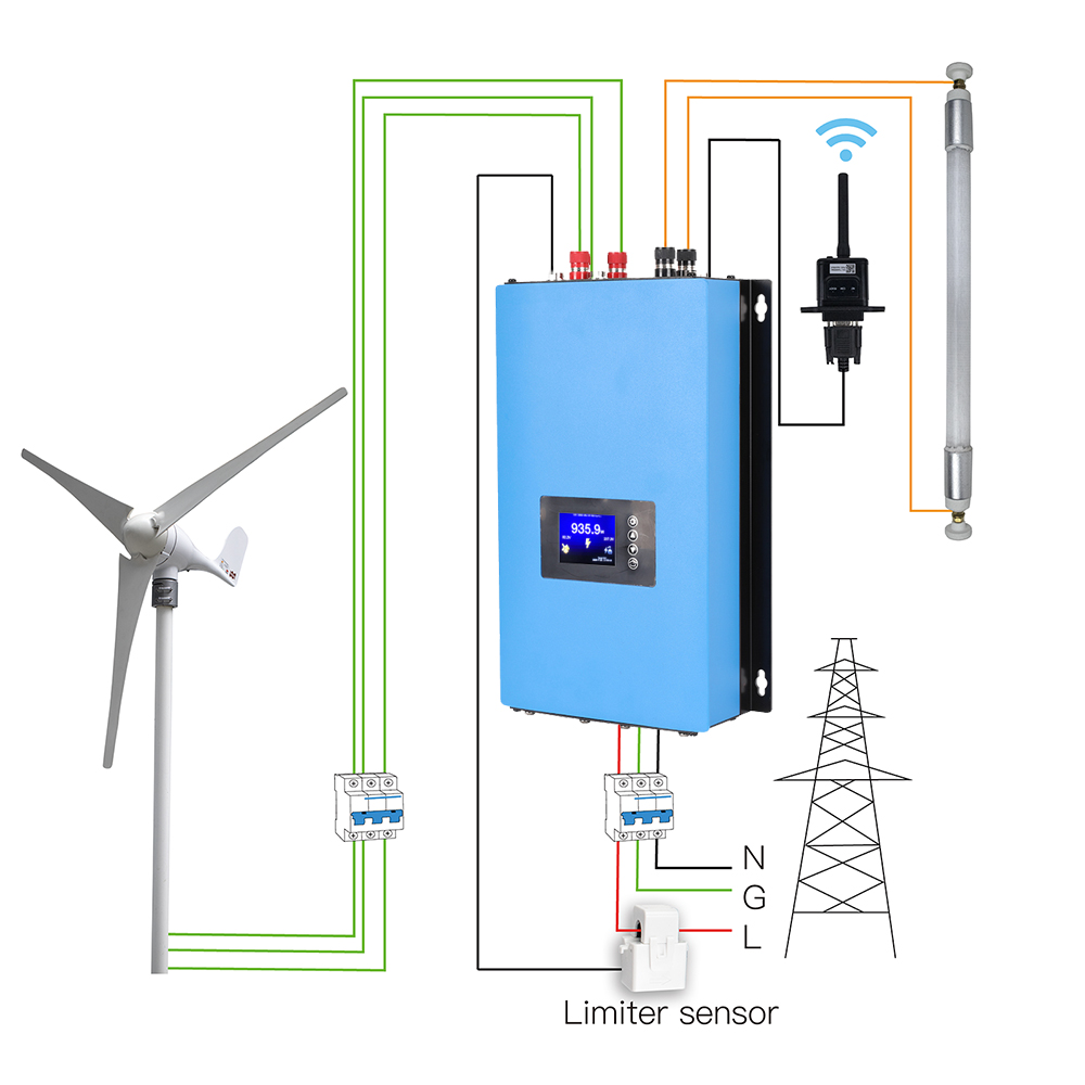 Y&H 2000W MPPT風力発電グリッドタイインバーター - Grid Tie Inverter Limiter 2000W のレビューと価格