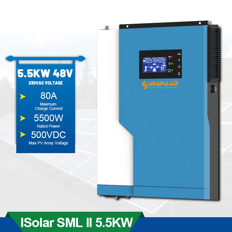 高周波ソーラーコントローラー 3.5KW 5.5KW ハイブ - Hybrid Solar Inverter 5.5Kw Mppt 48V のレビューと価格