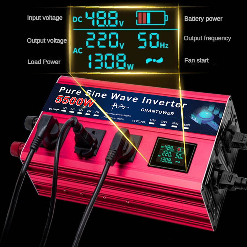 4000 ワット/5000 ワット/5500 ワット純粋な正 - Pure Sine Wave Inverter 5000W 48V 220V のレビューと価格
