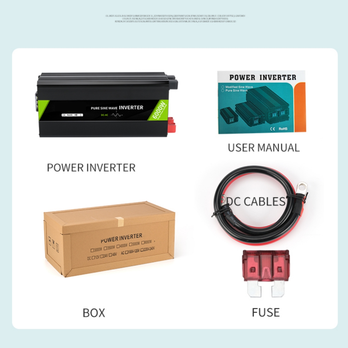 マイアミ 5000w 12v 24v 48v DC-AC 正 - Pure Sine Wave Inverter 5000W 48V 220V のレビューと価格