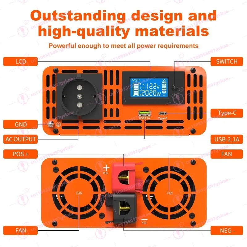 ピーク4000W 12V 24V 48V DC-AC 220 - Power Inverter 12V 220V 4000W Continuous のレビューと価格