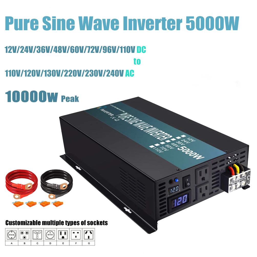 純粋な正弦波インバーター5000/24/220V,120V  - Pure Sine Wave Inverter 5000W 48V 220V のレビューと価格