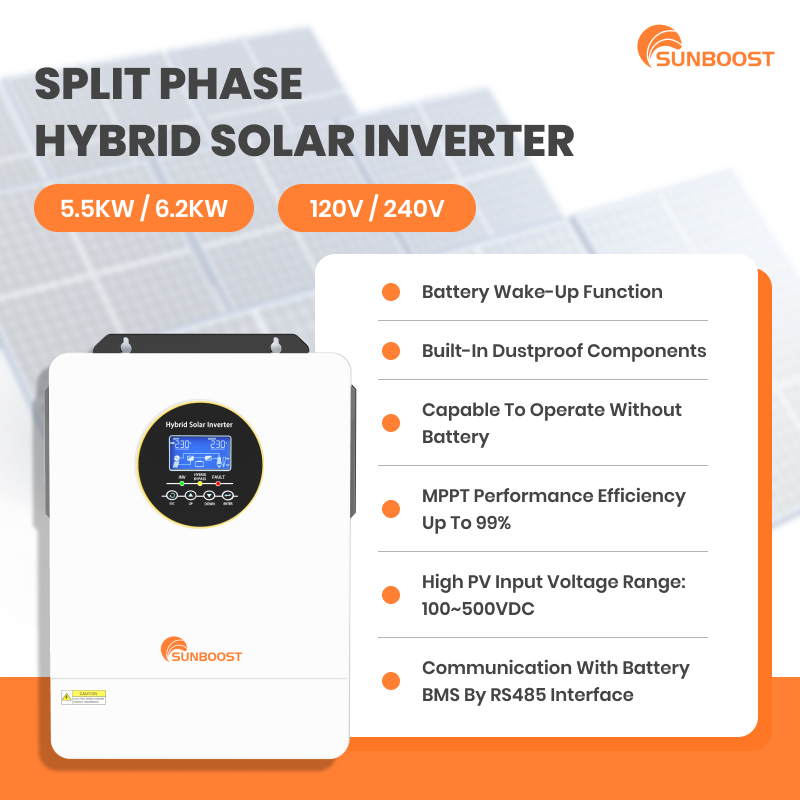 サンブースト 3Kw 4Kw 5000W 5.5Kw 6Kw - Hybrid Solar Inverter 5.5Kw Mppt 48V のレビューと価格