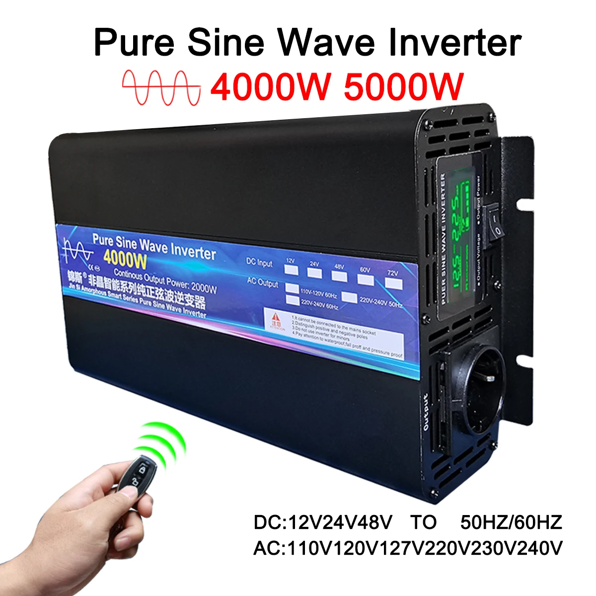 純粋正弦波パワーインバーター 2000W 4000W 500 - Pure Sine Wave Inverter 5000W 48V 220V のレビューと価格
