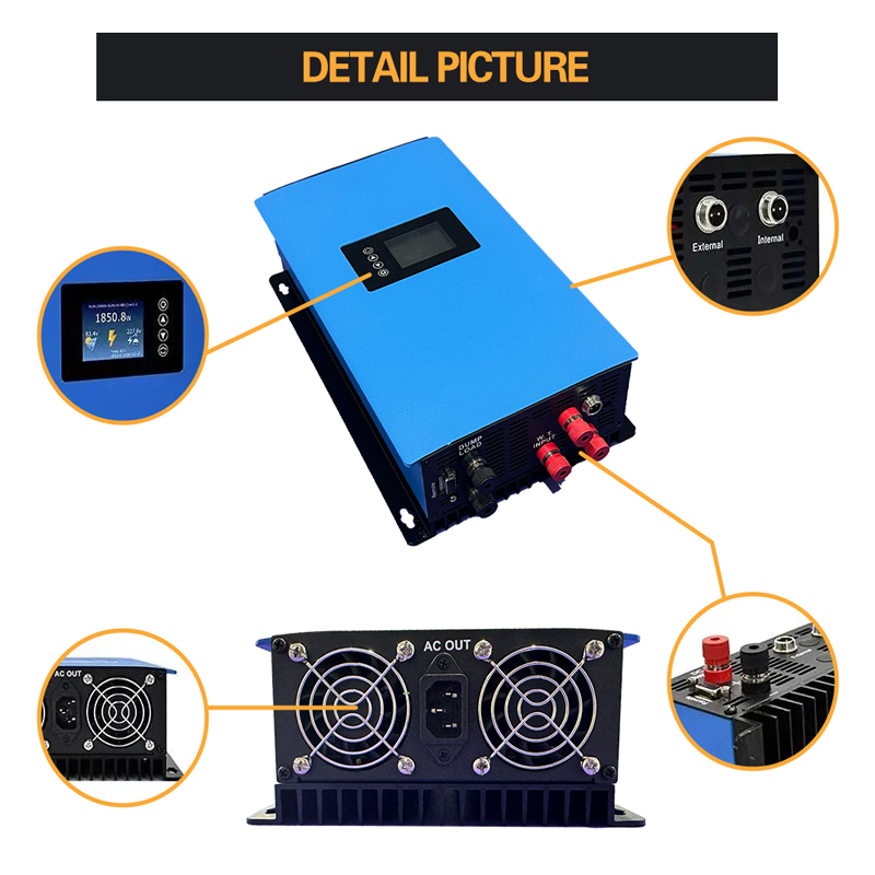 1000 ワット 2000 ワット風力発電グリッドタイインバ - Grid Tie Inverter Limiter 2000W のレビューと価格