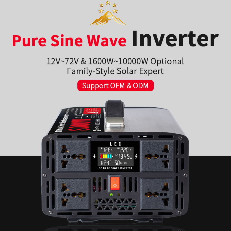 5KW 6KW 8KW 純正弦波オフグリッドインバーター D - Pure Sine Wave Inverter 5000W 48V 220V のレビューと価格