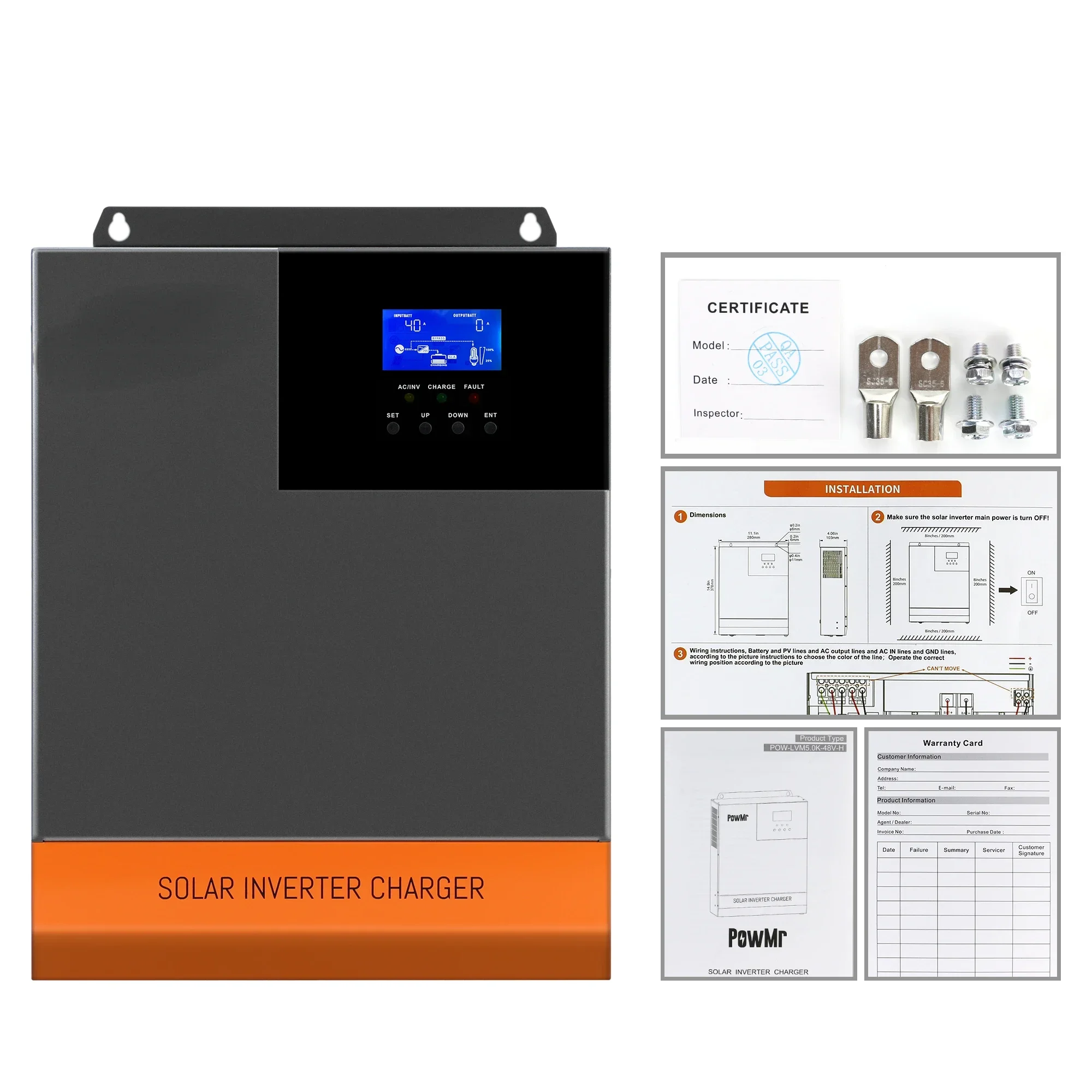 5.5kW MPPT 100A 光発電 220V 48V 5 - Hybrid Solar Inverter 5.5Kw Mppt 48V のレビューと価格