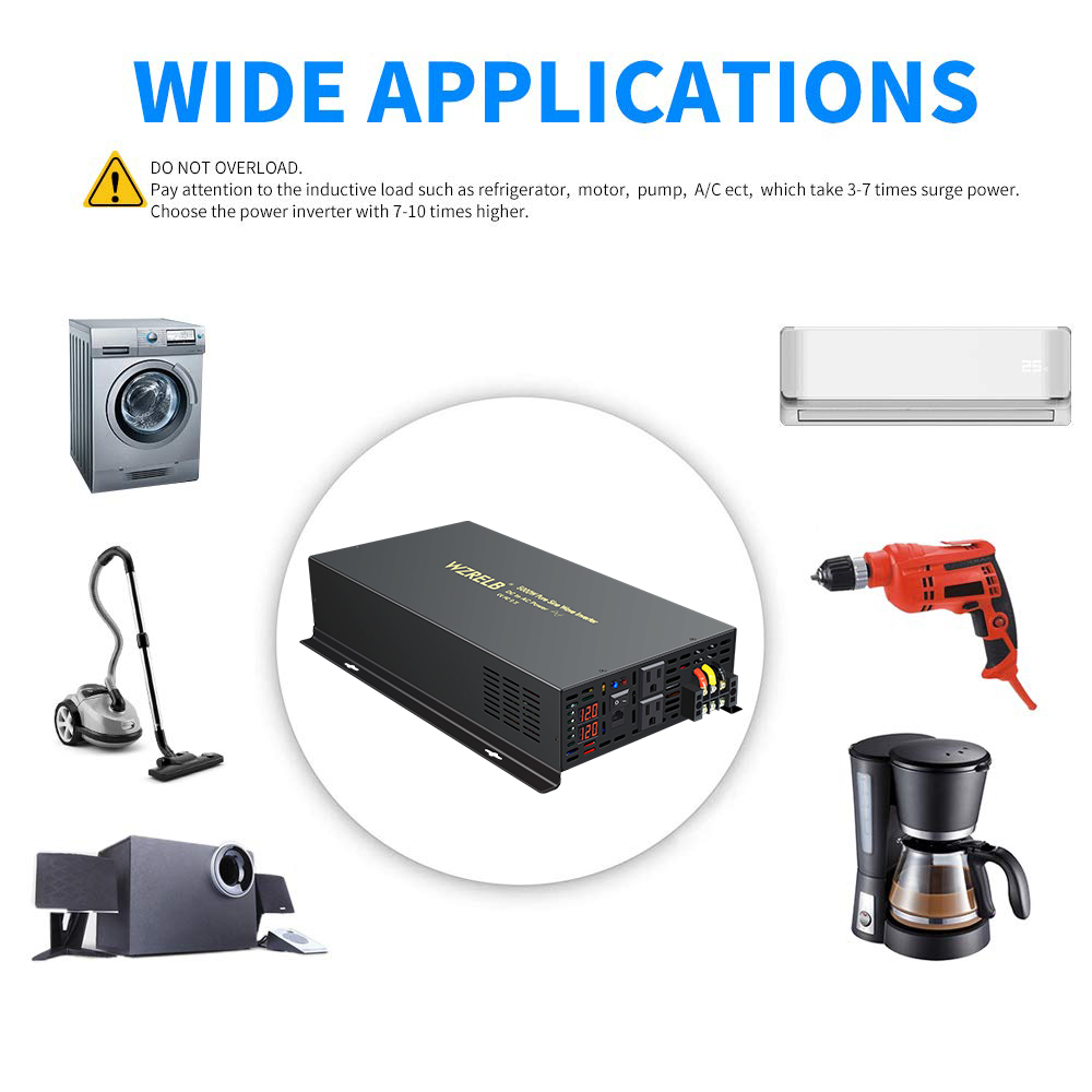 信頼性の高い5000W有線制御純粋正弦波ソーラーパワーインバ - Pure Sine Wave Inverter 5000W 48V 220V のレビューと価格