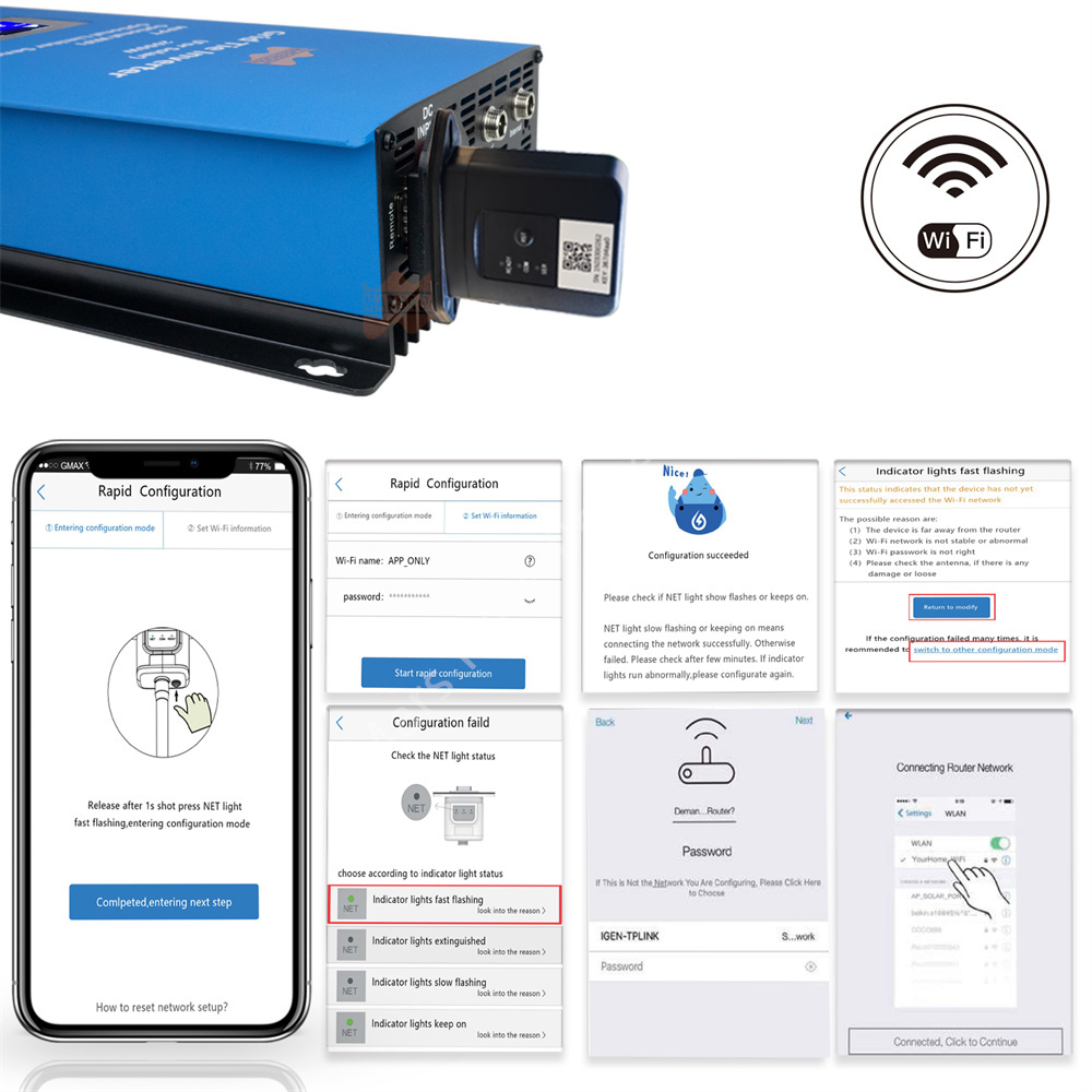 1000ワット2000ワットの風力mppt電源グリッドタイイ - Grid Tie Inverter Limiter 2000W のレビューと価格